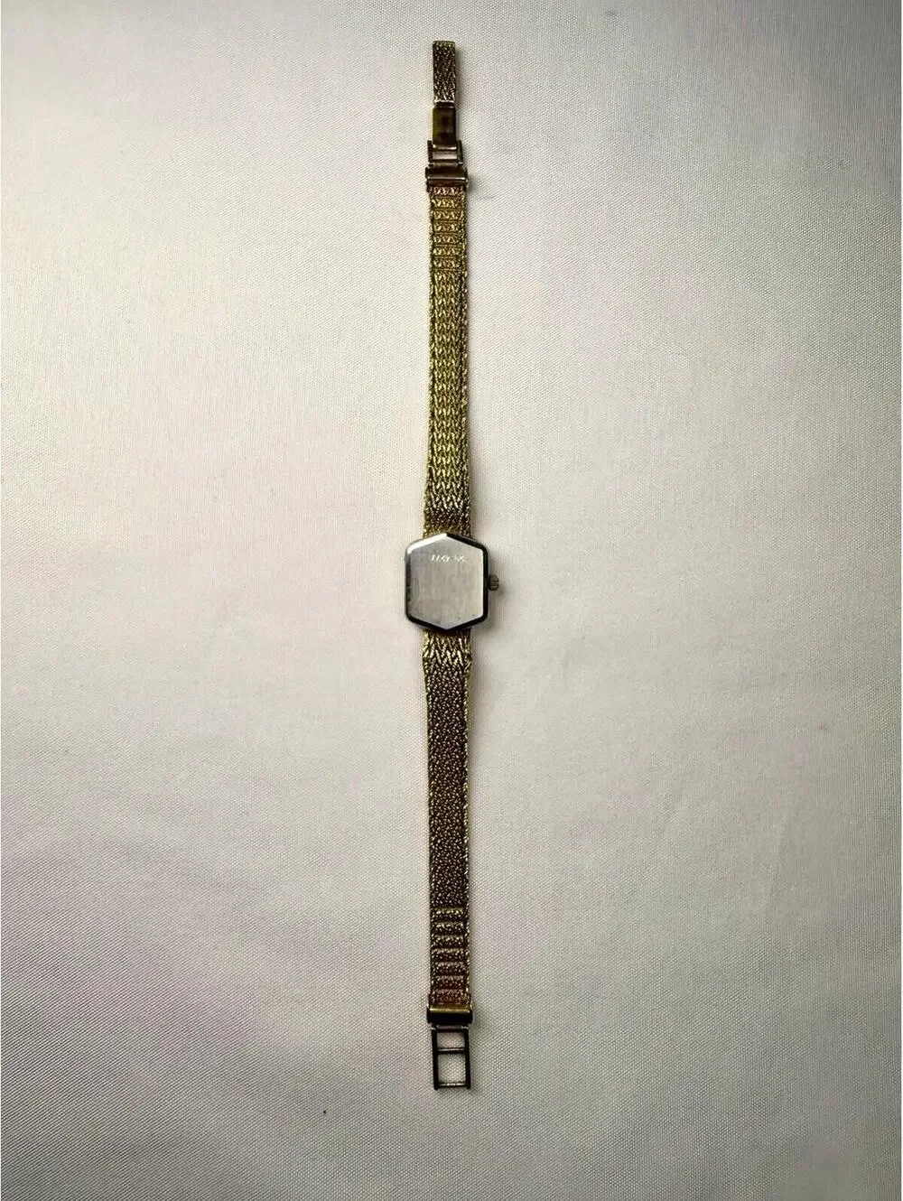 Vintage Bellini Swiss Quartz Two-Tone Hexagonal Watch with Mesh Bracelet